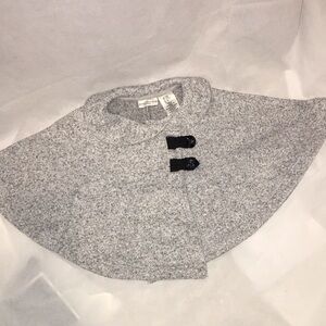 Max Studio Baby Girl Fleece Lined Cape | Gray | Size 12M